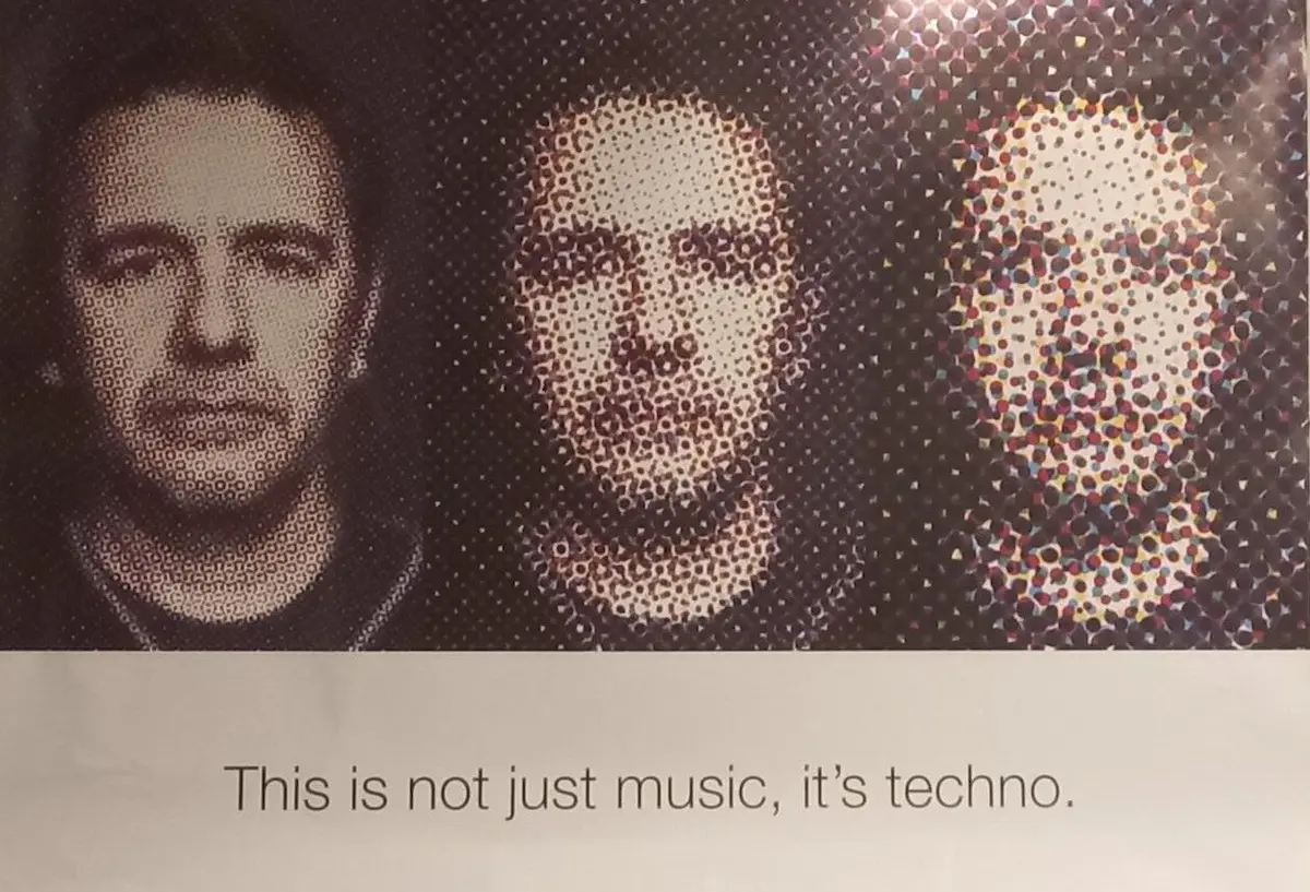 montage photo de laurent garnier "this is not music, it's techno" pris en photo au festival yeah de sete en aout 2024