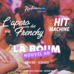 flyer de la soiree apero des frenchies le 31 decembre au radisson nice avec comme theme les annees 80