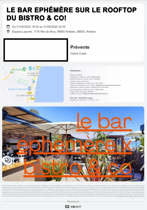 Le Bar Ephémère s’associe au Bistro & Co (Espace Laporte, RN7, au niveau de la Siesta à Antibes) Venez faire la fête au Bar Ephémère qui fera un pit stop vendredi 31 mai 2024 au Bistro & Co à Antibes.